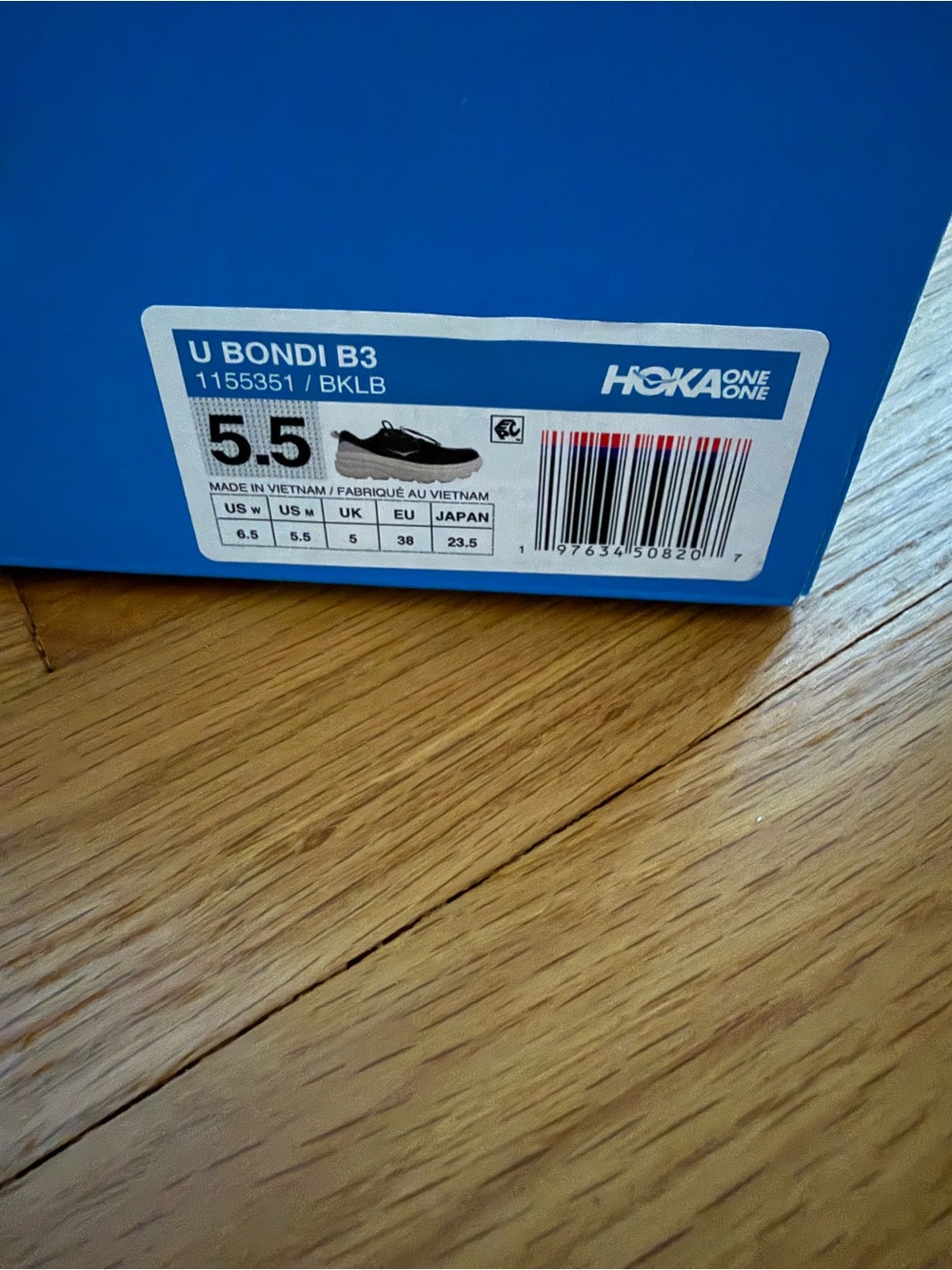 HOKA Bondi B3LS Black Alabaster Sneaker - Picture 11 of 11